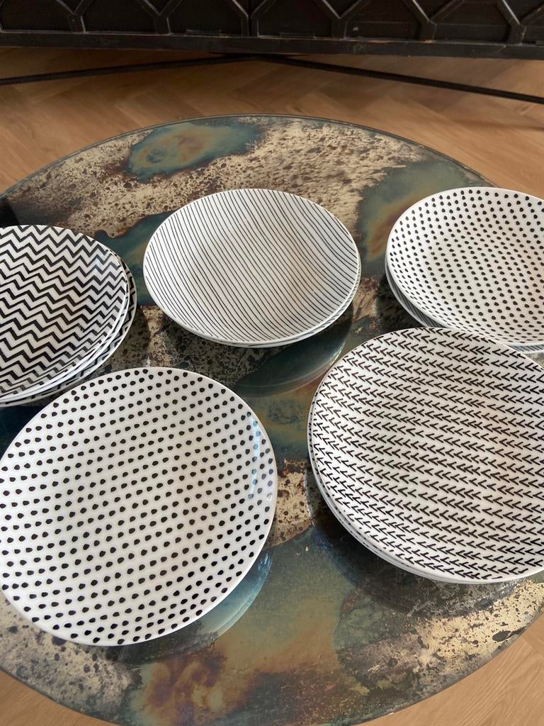 Gebaksbordjes, Huis en Inrichting, Keuken | Servies, Ophalen, Gebruikt, Bord(en), Overige stijlen