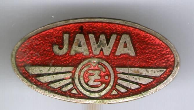 JAWA rood email op koper motorfiets speldje ( G_053 ), Verzenden, Zo goed als nieuw, Transport, Speldje of Pin
