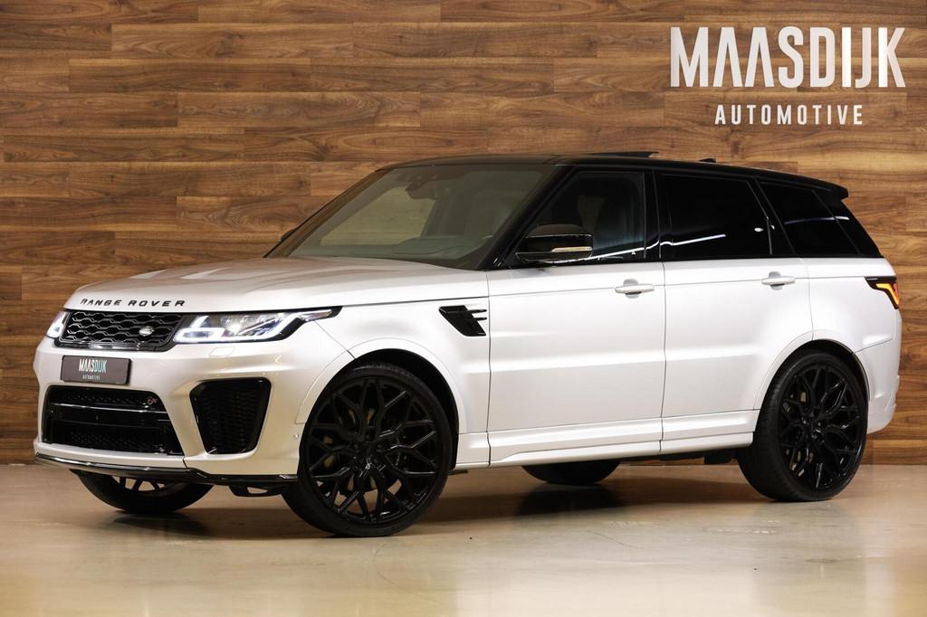 Land Rover Range Rover Sport 5.0 V8 SC SVR|24'' Vossen|Pano|, Auto's, Land Rover, Automaat, 3000 kg, Zwart, Leder