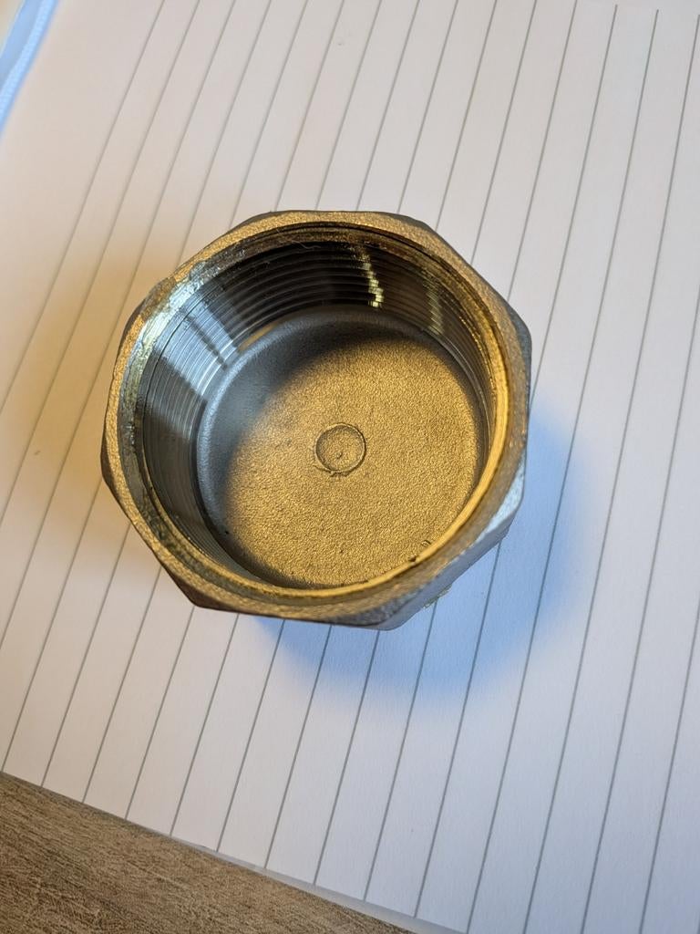 RVS 304 Eindstop 1 1/2" Binnendraad, Overige typen, Nieuw, Ophalen of Verzenden, Rvs