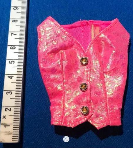 Barbie roze glitter vestje, Ophalen, Zo goed als nieuw