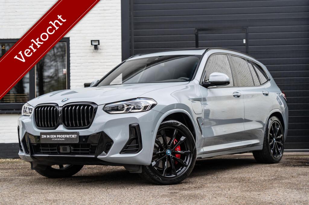 BMW X3 XDrive30e M-sport Brooklyn Grau 360 Pano HU H&K, Automaat, 1998 cc, Gebruikt, Zwart