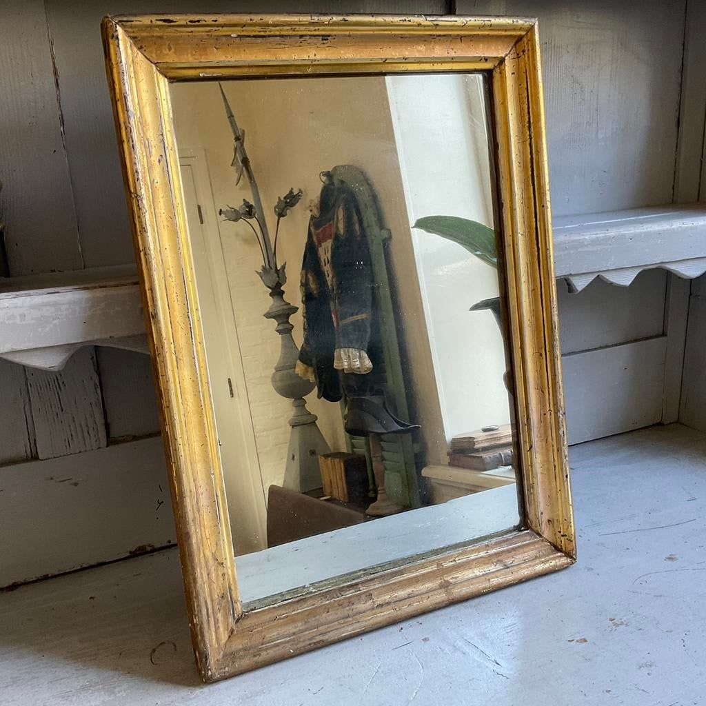 Bois doré spiegel *tres jolie duiven*, Minder dan 50 cm, Verzenden, Zo goed als nieuw, Minder dan 100 cm