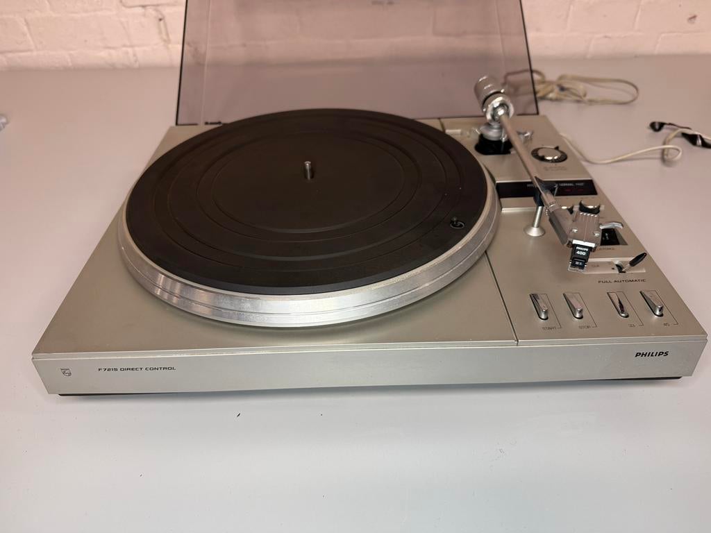 Philips F7215 direct control platenspeler | Jaren 80, Audio, Tv en Foto, Platenspelers, Ophalen, Philips, Gebruikt, Info@philips.nl