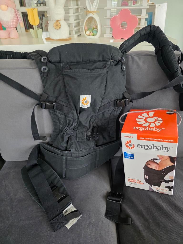 Ergobaby Adapt draagzak- zwart, Kinderen en Baby's, Babydragers en Draagdoeken, Ophalen of Verzenden, Zo goed als nieuw, Draagzak