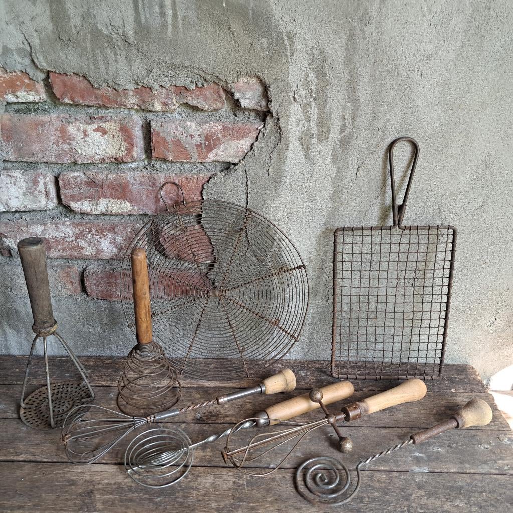 Div. oud brocante Frans keukengerei klutser garde *Etage3*, Gebruikt, ., Ophalen of Verzenden, .