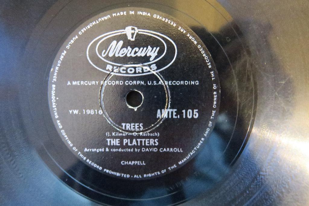 The Platters Trees 78 toeren jukebox grammofoonplaat 78rpm, Ophalen of Verzenden, Gebruikt, 10 inch