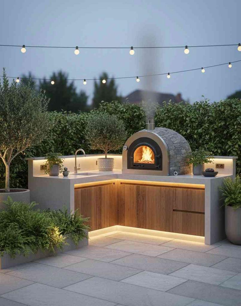 Houtgestookte Pizzaoven 100x100 - Steenoven NIEUW - Voorraad, Ophalen, Zo goed als nieuw