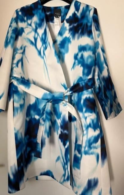 Marina Rinaldi blauw wit 44/46, Overige typen, Blauw, Maat 46/48 (XL) of groter, Nieuw