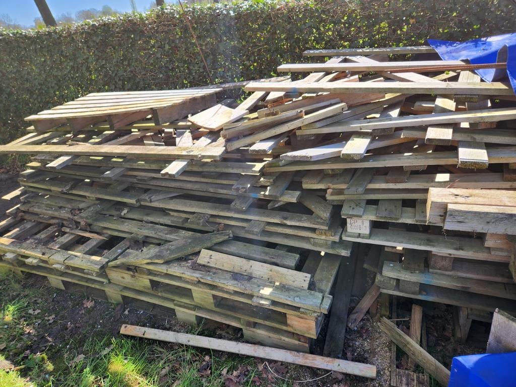 Pallethout / haardhout, 6 m³ of meer, Ophalen, Overige houtsoorten, Blokken