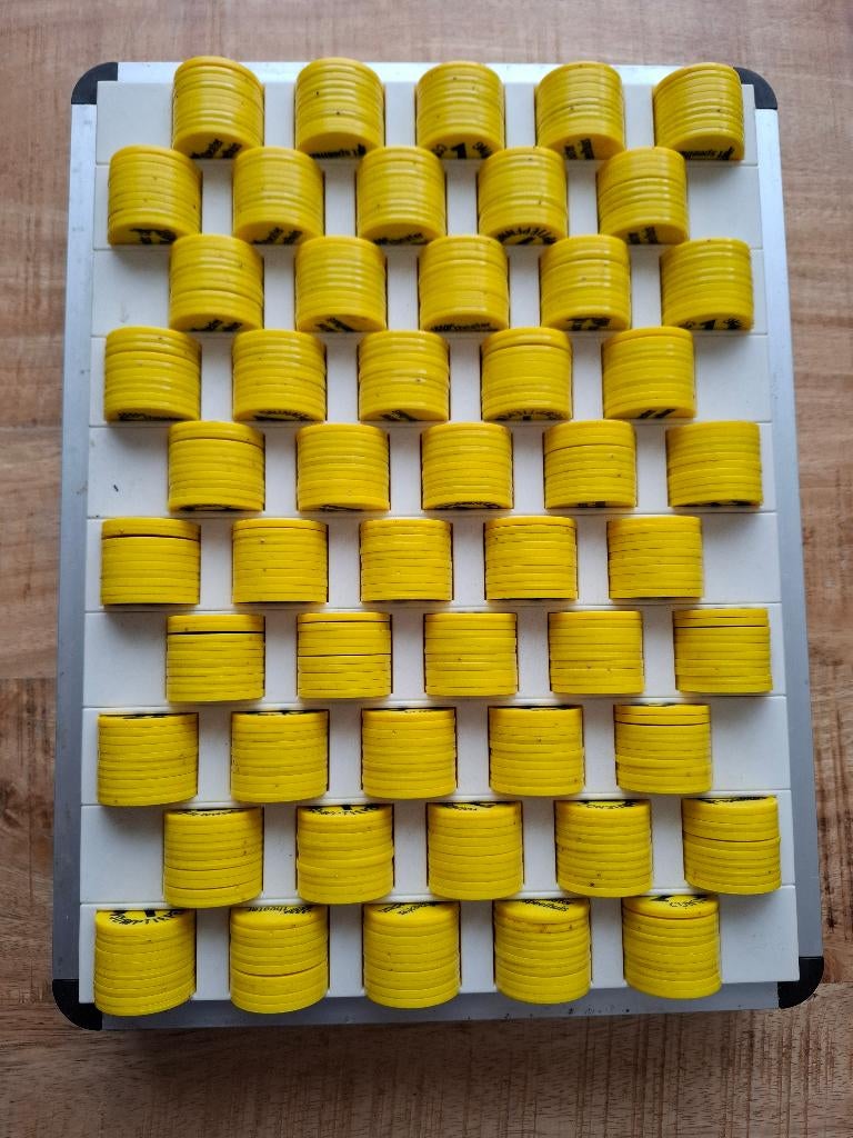 500 consumptiemunten met telbak, consumptie munten, Hobby en Vrije tijd, Overige Hobby en Vrije tijd, Gebruikt, Ophalen of Verzenden