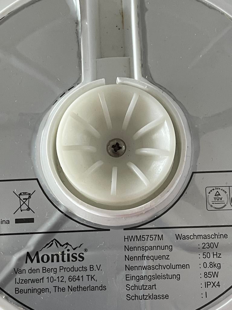 Montiss camping wasmachine HWM5757M, Witgoed en Apparatuur, Wasmachines, Minder dan 85 cm, Minder dan 4 kg, Bovenlader, Ophalen of Verzenden