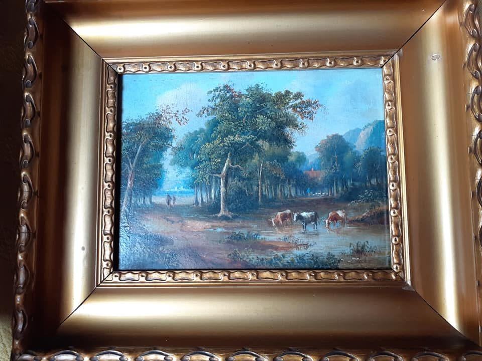 Schilderij op houten paneel, Antiek., Antiek en Kunst, Kunst | Schilderijen | Klassiek, Ophalen