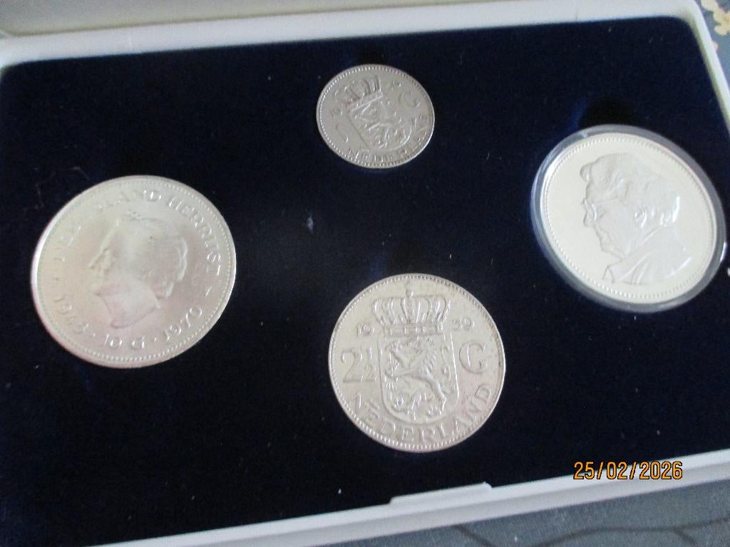 munten, Postzegels en Munten, Munten | Nederland, Koningin Juliana, Setje, Zilver, Overige waardes