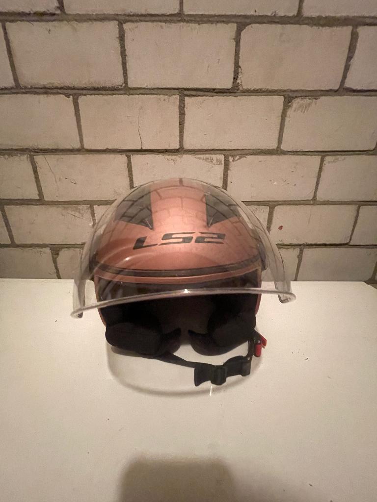 HELM BROMMER TE KOOP, Fietsen en Brommers, Brommerhelmen, Ophalen, Gebruikt, Extra large of groter, LS2