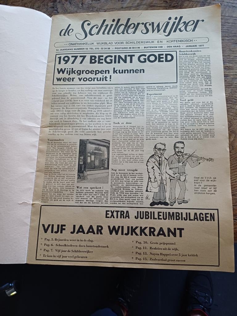 DEN HAAG  6e JAARGANG de Schilderswijker verzamelin uit 1977, Verzamelen, Ophalen of Verzenden, 1960 tot 1980, Tijdschrift