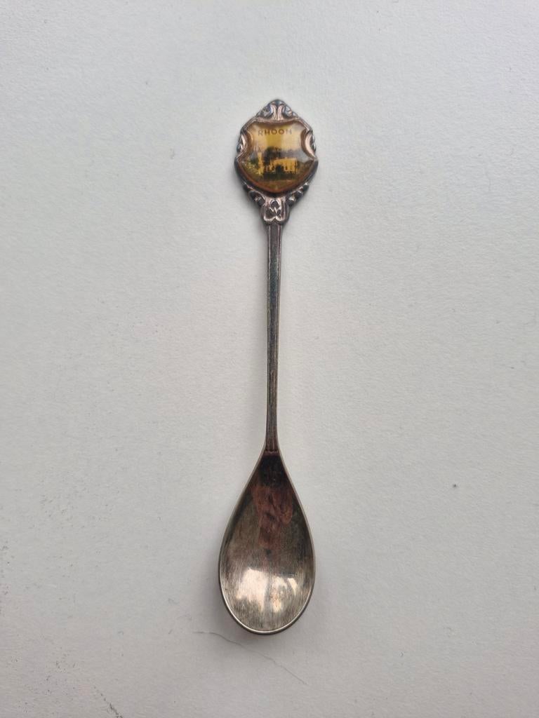 Zilverkleurig lepeltje met Rhoon, Ophalen of Verzenden