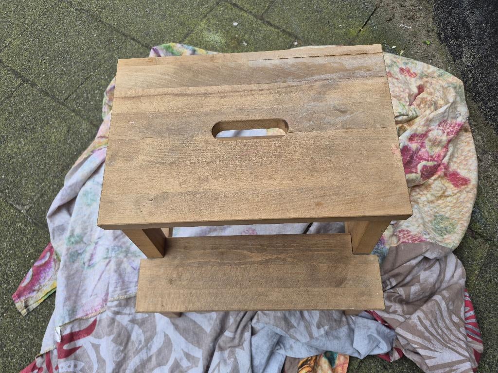 Keukentrapje - Steigerhout- Eiken kleur Vintage:, Ophalen, Gebruikt, Trap, Minder dan 2 meter