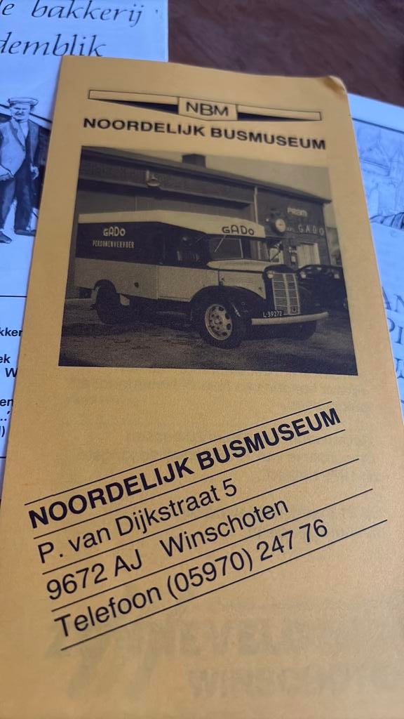 Folder bus museum, Ophalen of Verzenden, Zo goed als nieuw