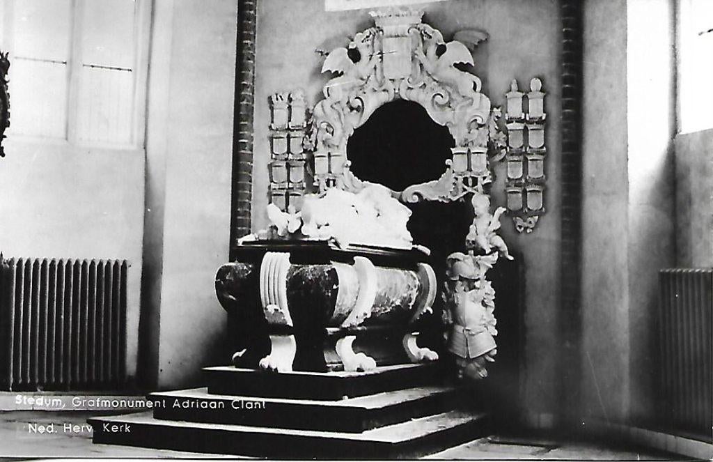 Stedum- -Grafmonument N.H.Kerk., Verzamelen, Ansichtkaarten | Nederland, Verzenden, 1960 tot 1980, Ongelopen, Groningen