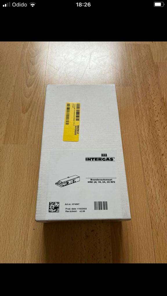 Intergas branderautomaat HRE/HReco/HR (nieuw), Doe-het-zelf en Verbouw, Verwarming en Radiatoren, Minder dan 30 cm, Cv-ketel of Combi-ketel