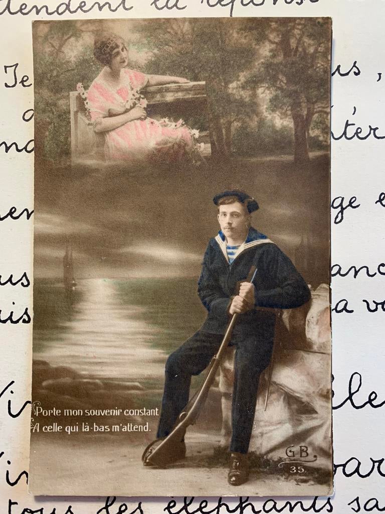 21-2-1920 Matroos denkt aan z’n liefje (MM), Ophalen of Verzenden, 1920 tot 1940, Gelopen, Overige thema's