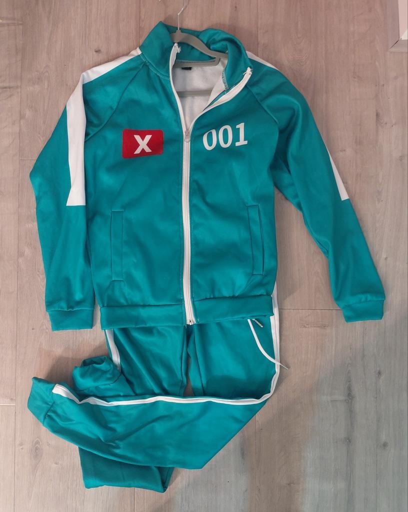 Squid Game Player 001 Carnaval Kostuum - Maat XXS, Kinderen en Baby's, Carnavalskleding en Verkleedspullen, Ophalen of Verzenden