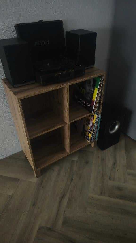 Muziekkast met platenspeler, goede boxen en subwoofer., Ophalen, Zo goed als nieuw, Platenspeler, Overige merken