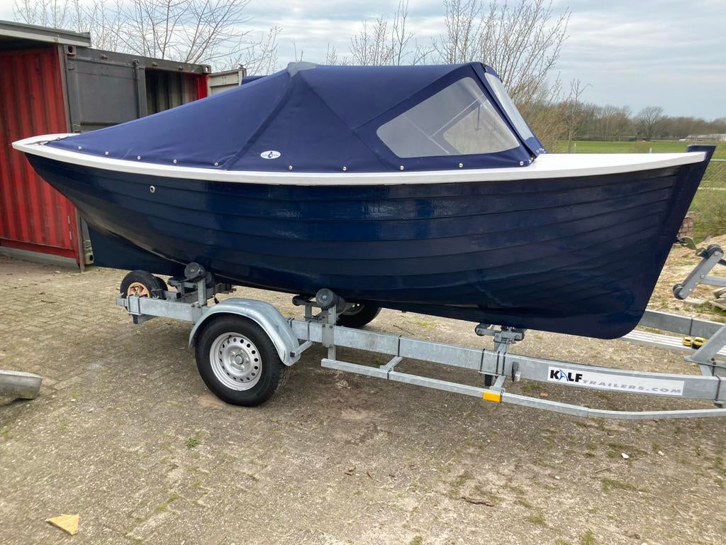 Klassieke elektrische reddingssloep incl trailer, Ophalen, Gebruikt, Tot 10 pk, Elektrisch