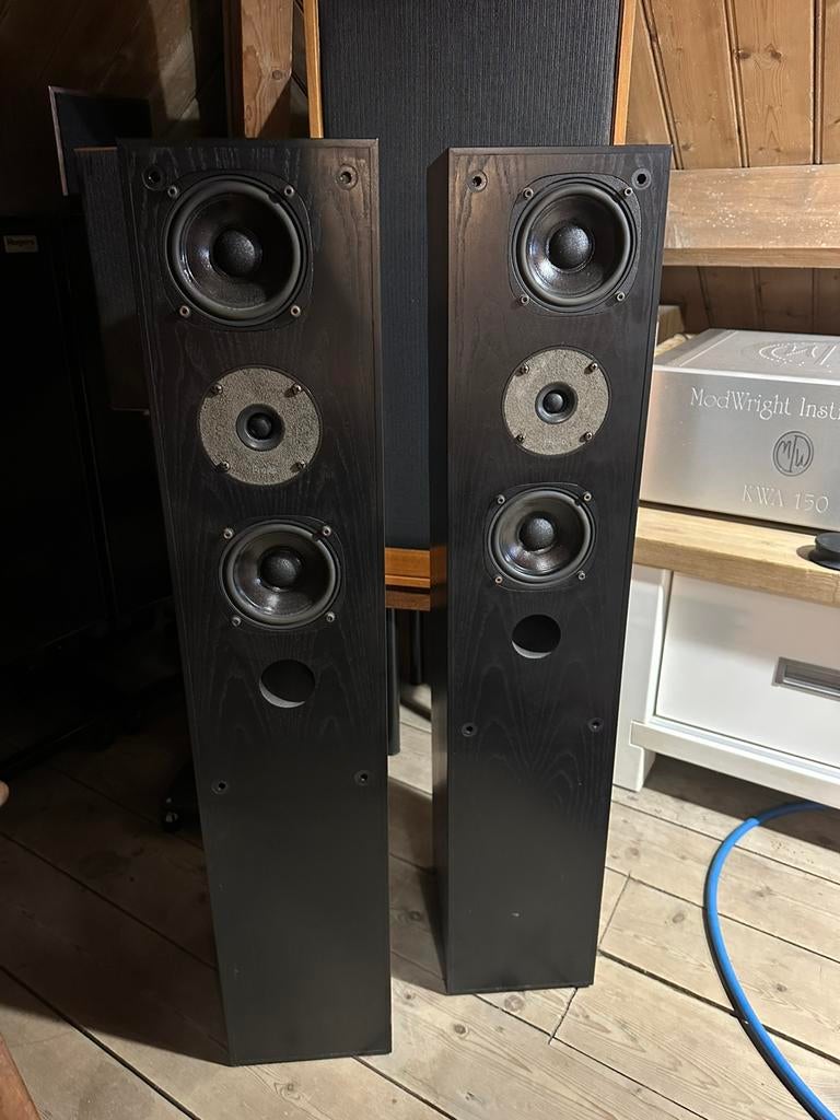 Proac minitower MKII luidsprekers, Gebruikt, Minder dan 60 watt, Front, Rear of Stereo speakers, Ophalen