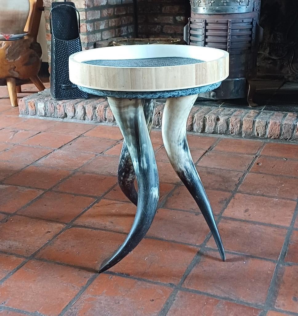 ! Salontafel koffietafel met lange hoorn, Ophalen, 100 tot 150 cm, 50 tot 100 cm, Minder dan 50 cm