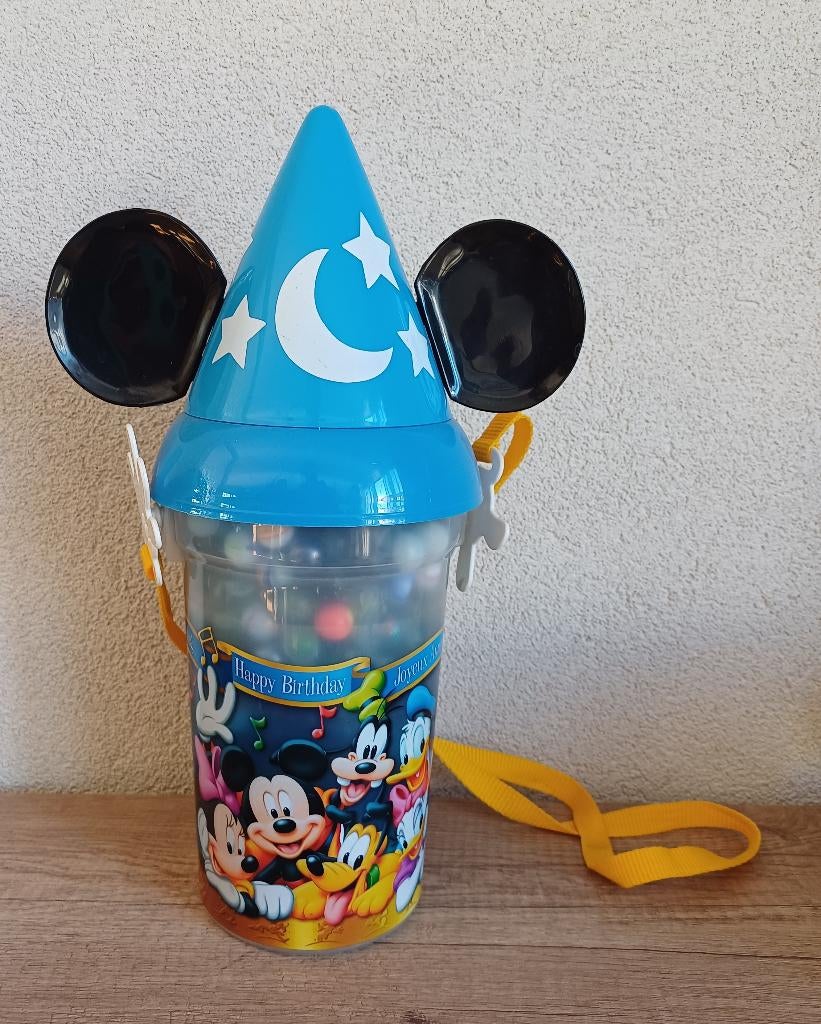 Grote Mickey Mouse popcorn beker voorzien van knikkers, Ophalen of Verzenden, Mickey Mouse, Zo goed als nieuw, Overige typen