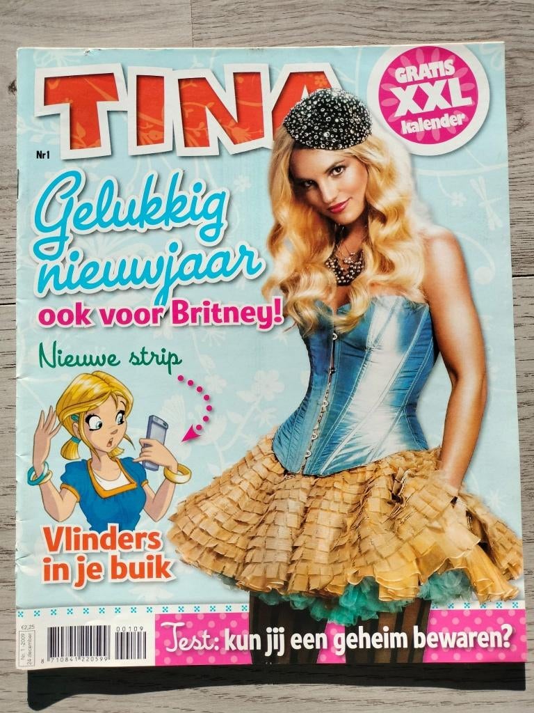 TINA magazine Britney Spears cover 24 december 2009, Verzenden, Gebruikt, Boek, Tijdschrift of Artikel
