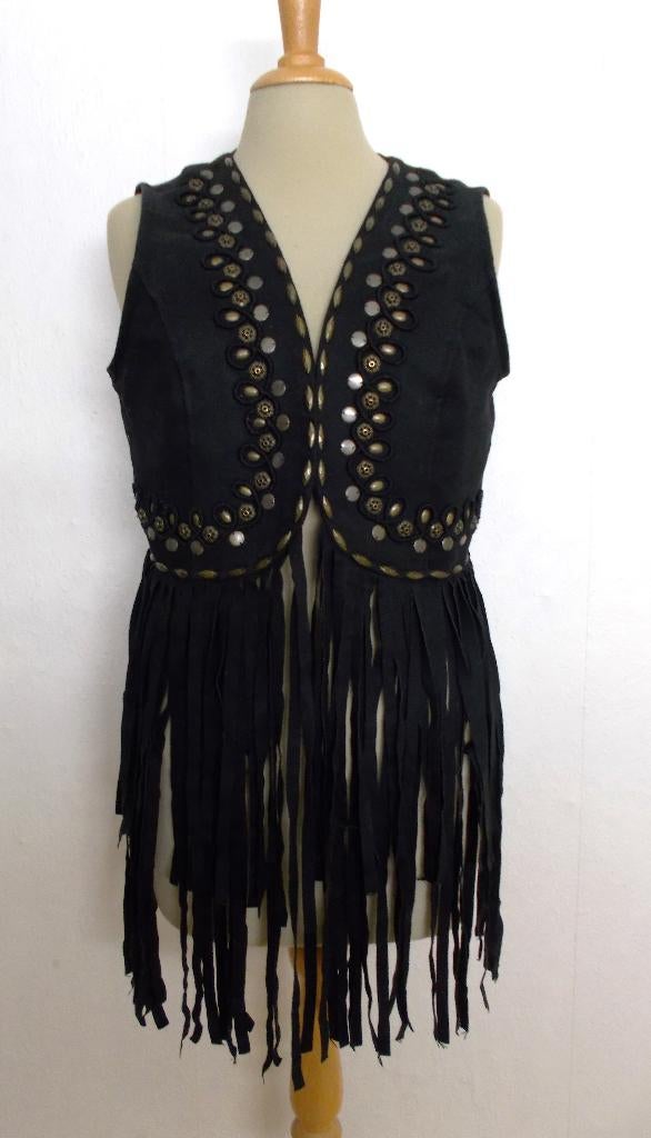 Stoer/festival bewerkt gilet van Jaune Rouge! L, Zwart, Maat 42/44 (L), Ophalen of Verzenden, Zo goed als nieuw