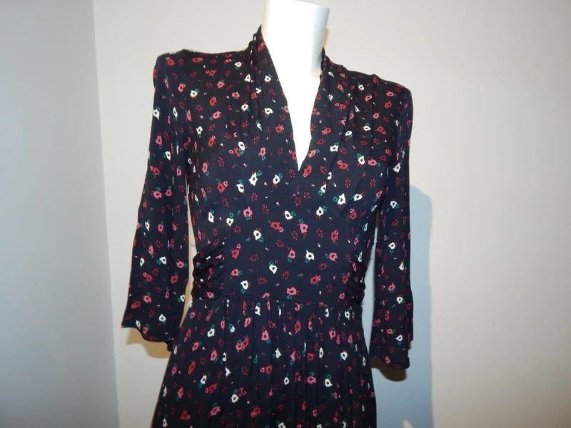 BA&SH mooie jurk in printje zijkanten rok in punten XS(S, Kleding | Dames, Overige kleuren, Ophalen of Verzenden, Zo goed als nieuw