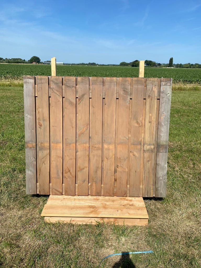 Schuttingscherm 23 planks 180x150 cm 2 in 1 koop Mp25047, Ophalen, Hout, Minder dan 3 meter, 1 tot 2 meter