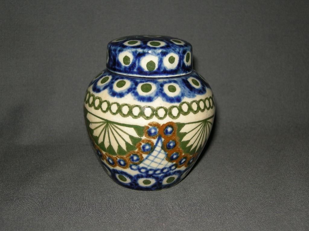 Bunzlau, gemberpotje / potje voor theeblaadjes, Gebruikt, N.v.t., Ophalen of Verzenden, Bord(en)