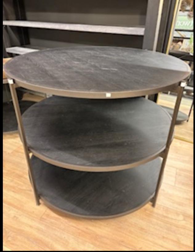 rond 125 cm x 100 cm hoog zwart rond in metalen frame, Ophalen, Zo goed als nieuw