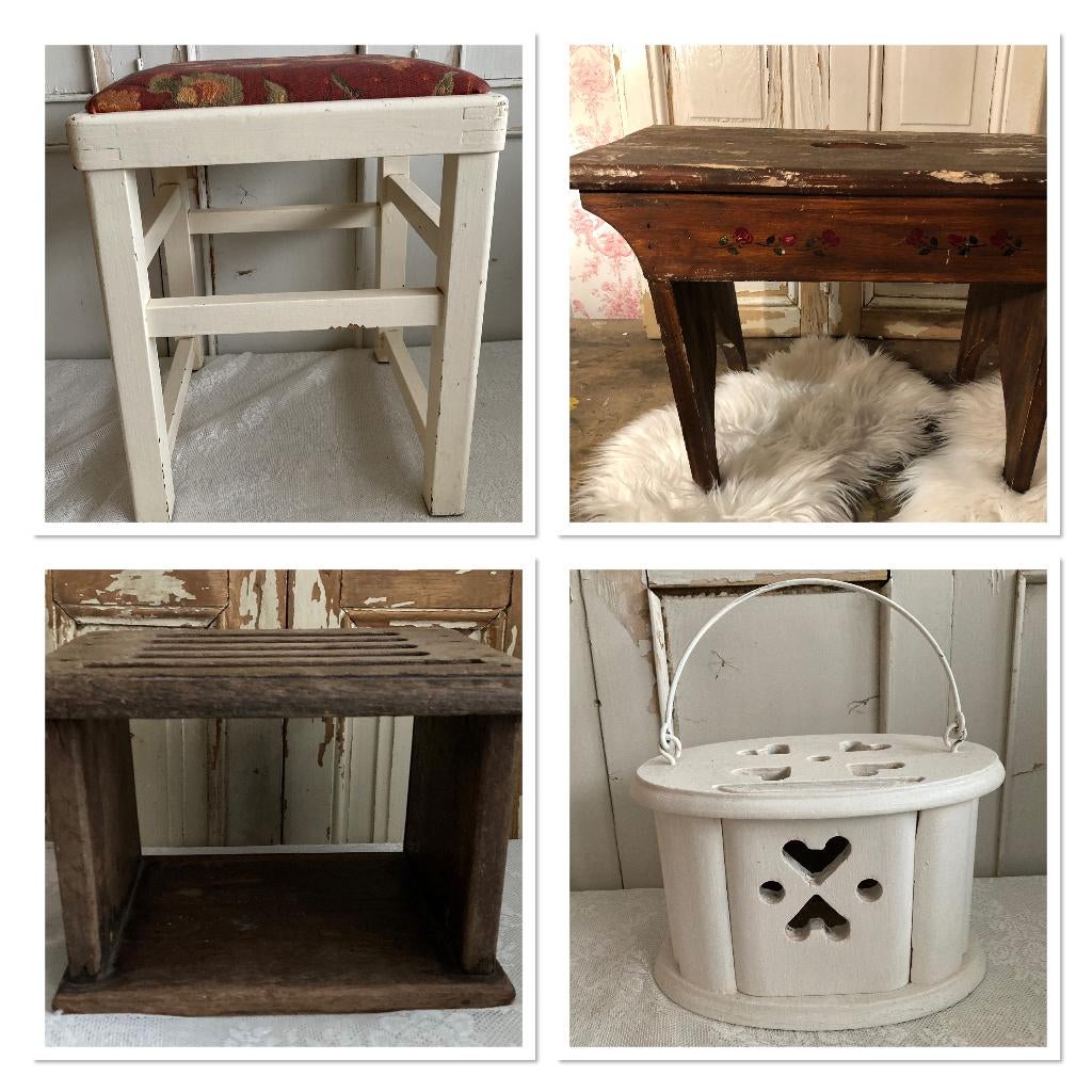 2x Brocante krukje - krukjes & 2x stoofje - stoofjes, Ophalen of Verzenden