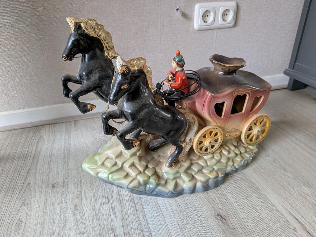 H.bequet quaregnon paarden met koets, Ophalen of Verzenden, Zo goed als nieuw, Dier