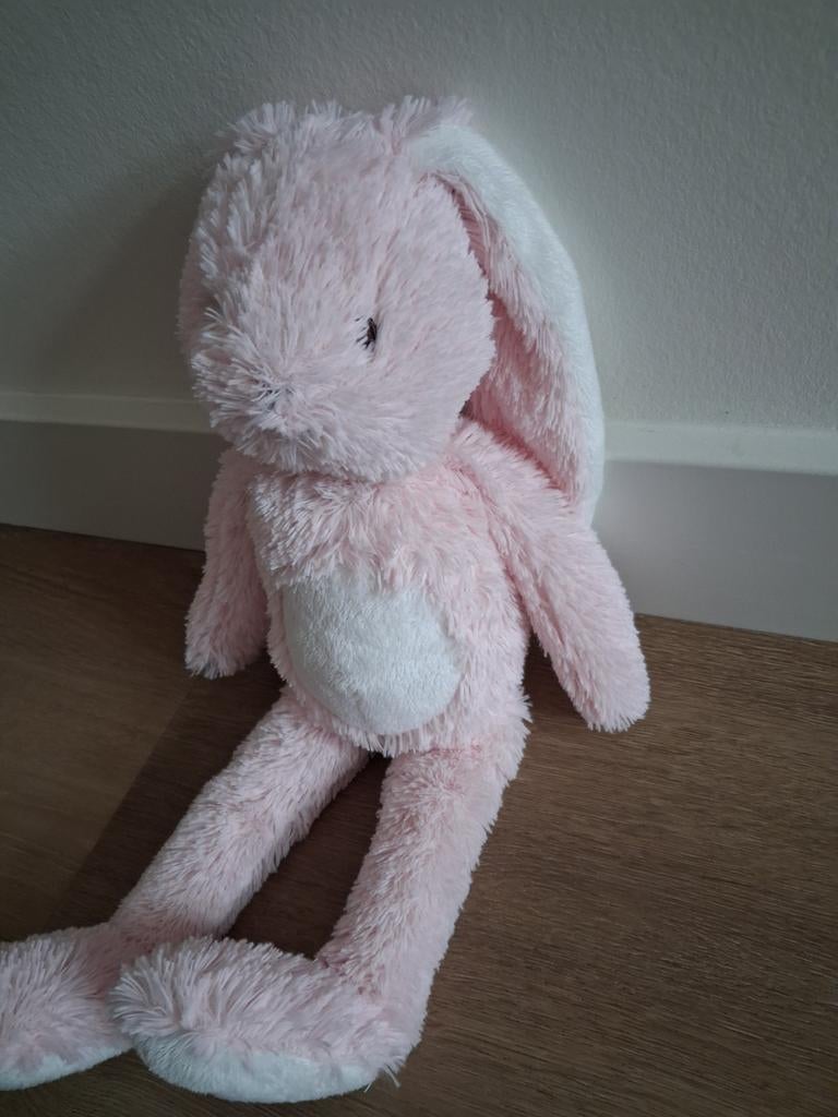 Knuffel konijn roze wit Billy Happy Horse Blokker 38 cm L767, Kinderen en Baby's, Speelgoed | Knuffels en Pluche, Ophalen of Verzenden