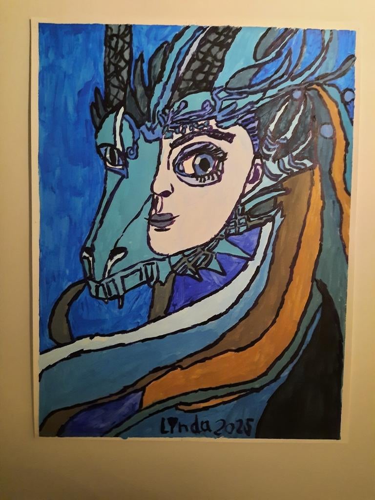 Schilderij de toekomst van de draak 25, Ophalen of Verzenden