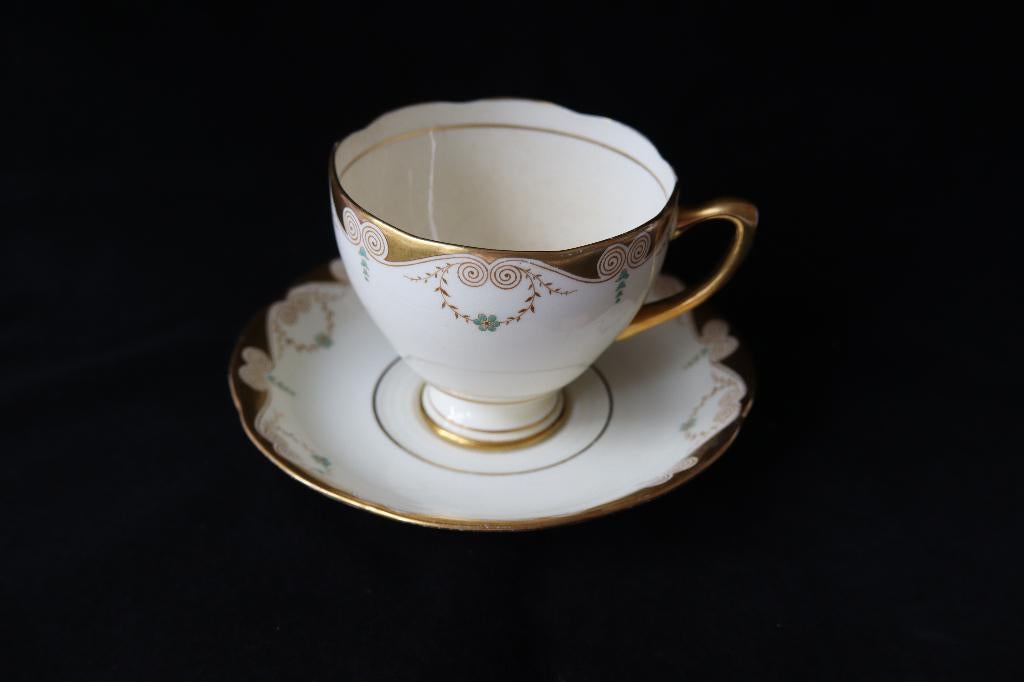 Antiek A.B.J. Crafton China koffie set c 1930, Ophalen of Verzenden