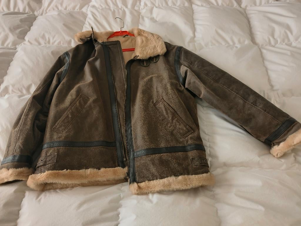 Leren piloten jas dames, Ophalen of Verzenden, Zo goed als nieuw, Maat 46/48 (XL) of groter, Bruin