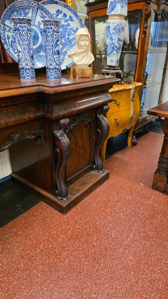 Antiek Mahonie wand meubel, Ophalen