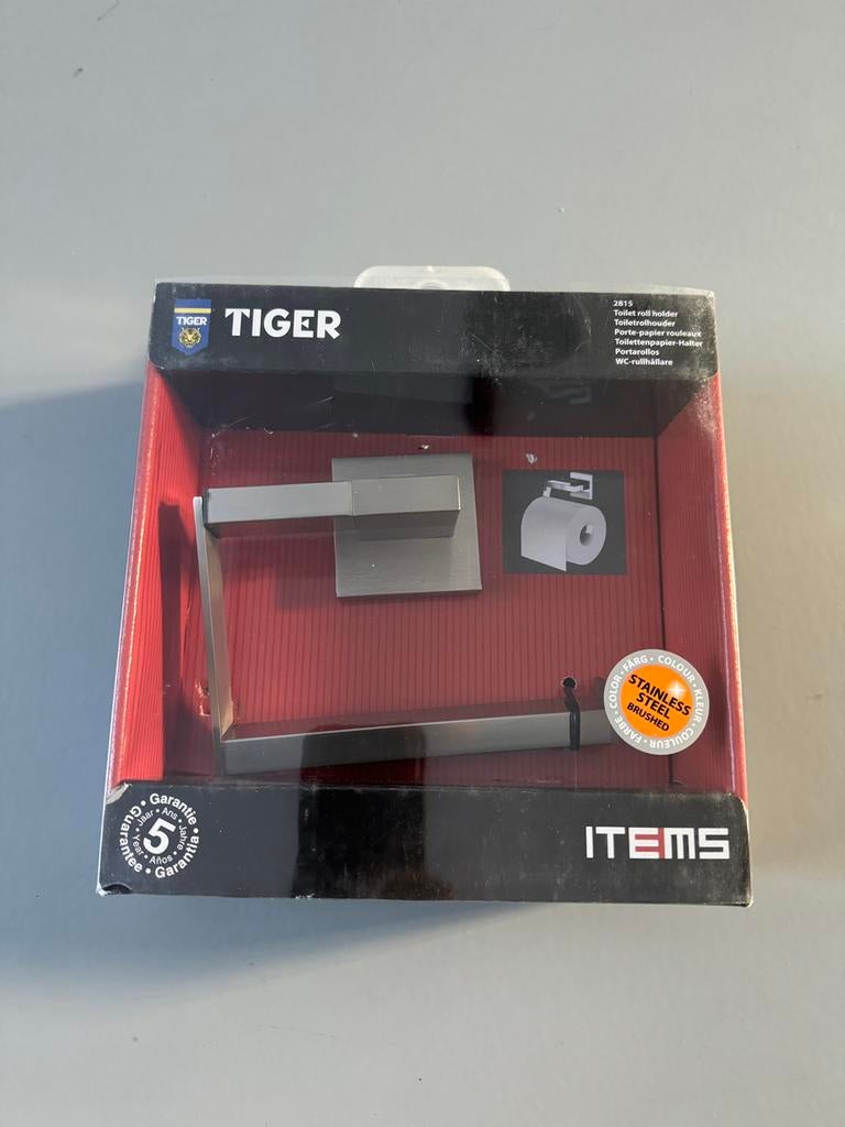 TIGER 2815 Toiletrolhouder RVS nieuw, Ophalen of Verzenden, Nieuw, Overige kleuren, Overige typen
