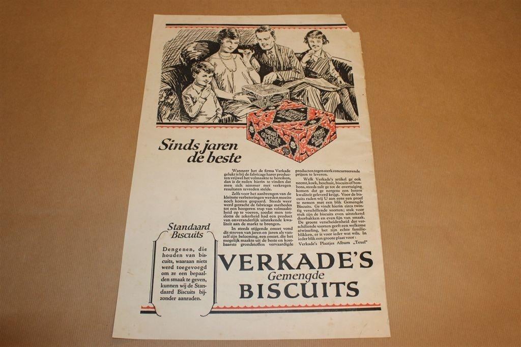 Originele advertentie/affiche - Verkade - 1928 !!, Ophalen of Verzenden, Gebruikt, Overige typen