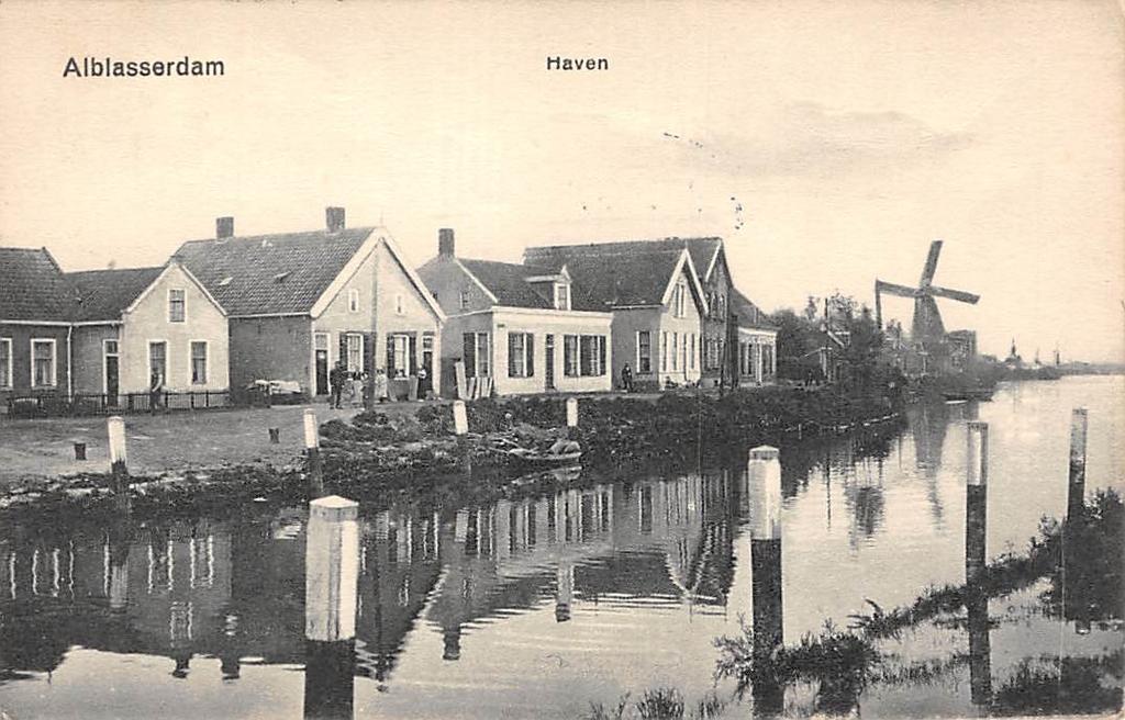 Alblasserdam Haven Molen De Hoop molen van Spruijtenburg., Ophalen of Verzenden, Voor 1920, Gelopen, Zuid-Holland