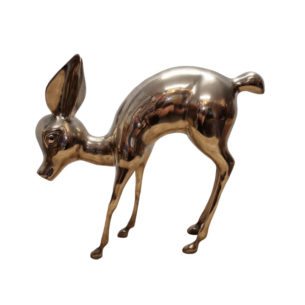 Vintage messing XL Bambi, Ophalen of Verzenden, Zo goed als nieuw, Dier