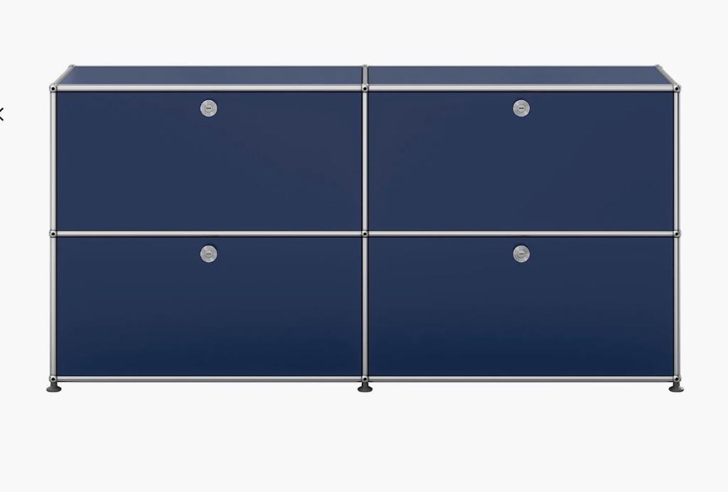 Gezocht: USM Haller dressoir kleur steel blue sideboard kast, Ophalen, 100 tot 150 cm, Overige materialen, Zo goed als nieuw